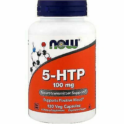 NOW Foods 5-HTP 100mg Veg Capsules - 120 Count