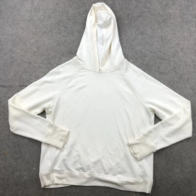 Sudadera con Capucha Athleta Para Mujer Mediana Blanca Senderismo Suéter Pullover Elastizado Informal * Foto 1 de 4