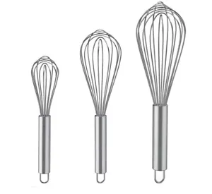 3 Pcs Stainless Steel Whisk Kitchen Utensil Wisk For Blending and Stirring New  - Picture 1 of 6