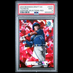 2023 Bowman Draft Sapphire Selections TAI PEETE SSP Red Refractor RC /5 PSA 9 - Picture 1 of 3