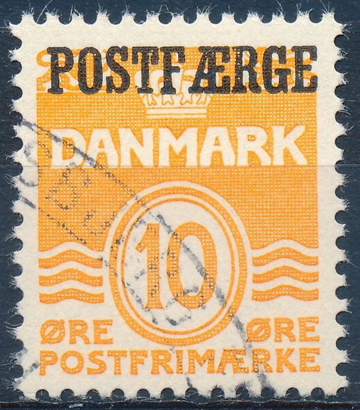 Dinamarca Scott Q16/AFA PF15, 10Ø naranja Postfærge, sonido F-VF usado Foto 1 de 1