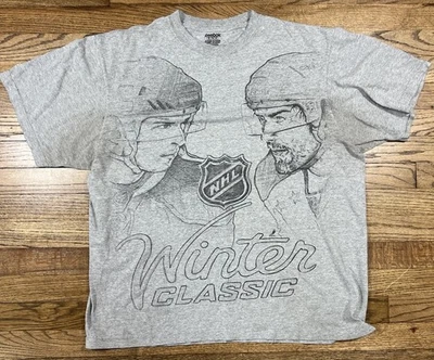 Camiseta Clásica de Invierno 2011 de la NHL Pingüinos Capitales Ovechkin Crosby Caricatura XL Foto 1 de 4