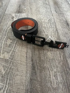 Nuevo con etiquetas Harley Davidson Hombre Táctico Hebilla Rodillo Cuero Cinturón Negro Talla 46/48 - Imagen 1 de 8