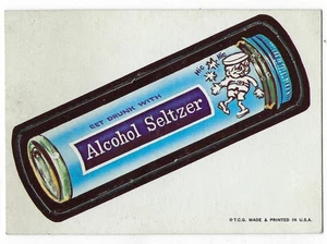 Topps Wacky Packages 1967 serie Die-Cut #14 de 44 Alcohol Seltzer casi nuevo- - Imagen 1 de 2