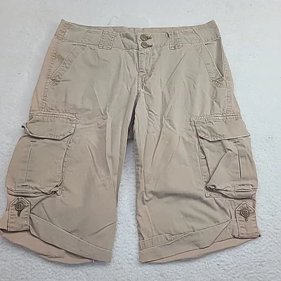 Lucky Brand Gene Montesano Cargo Shorts Women's Tan Beige Women's 8/29 Cotton - Image 1 of 4
