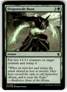 FOIL MTG Dragonscale Boon Khans of Tarkir Regular - Picture 1 of 2