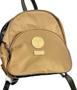 Versace Medusa Parfum Gold Schwarz Reißverschluss Rucksack Tasche Logo Designer - Bild 1 von 10