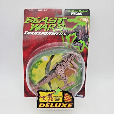 VTG Dinobot Beast Wars Transformers Hasbro Kenner 1995 NEW ON SEALED CARD NIP - Image 1 of 4