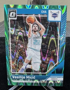 2024-25 PANINI DONRUSS OPTIC #55 VASILIJE MICIC Green Seismic Hornets - Picture 1 of 2
