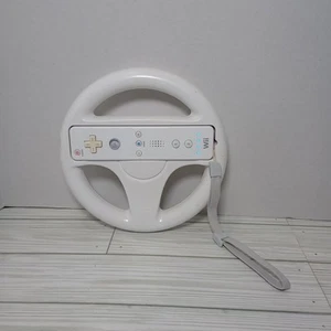 Offizieller Nintendo Weiß Wii Remote Controller + Lenkrad - Bild 1 von 5