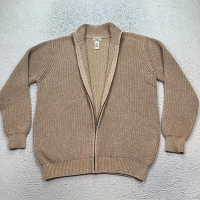 Cárdigan Suéter LL Bean Para Hombre Grande Alto Marrón Tejido Acanalado Foto 1 de 4
