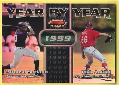 2000 Bowman's Best #YY6 Alfonso Soriano  Rick Ankiel Year by Year Free Shipping - Image 1 of 2