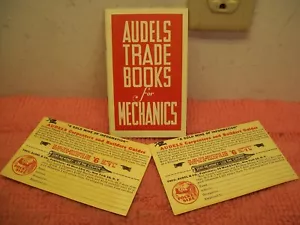 Audels Trade Books for Mechanics 1930's Catalog w/ 2 Reply post cards, Free ship - Imagen 1 de 4