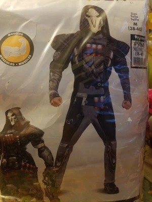 Disfraz Hombre Reaper Muscle Adulto Disfraz, Negro, M (38-40) ¡Nuevo! Foto 1 de 4