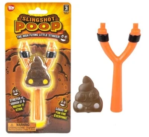 Slingshot Poop - Sling Shot Flying Emoji Gross Poo Prank Gift Dog Crap Toy Joke - Picture 1 of 1