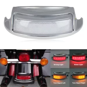 Lente transparente cromada punta de guardabarros LED luz Harley Electra Glide ultra clásica - Imagen 1 de 7