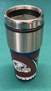Dallas Cowboys 16oz Drink Tumbler w/ Lid. NFL Officially Licensed Product New! - Picture 1 of 4