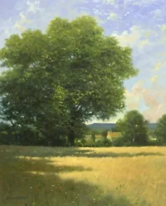 Georgy Skripnichenko, "Summer Field", Oil on paper, Unframed - Picture 1 of 1