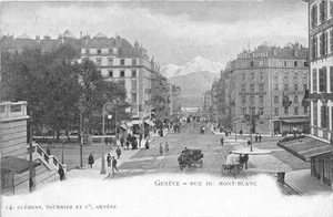 CPA SUISSE GENEVE RUE DU MONT BLANC (dos non divisé) - Picture 1 of 1