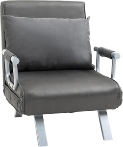 Single Person Folding 5 Position Convertible Sofa Bed Sleeper Chair Chaise Loung - Picture 1 of 9