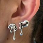 Gothic 925 Silver Metal Stud Earrings Dangle Party Punk Jewelry Women Gift