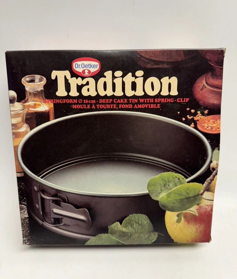 DE COLECCIÓN RARO Dr. Oetker Springform 26 cm Tradición Deep Cake Lata Hecho en Alemania Foto 1 de 4