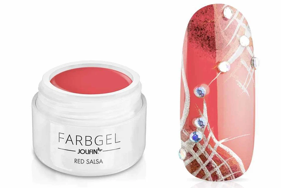 Jolifin LED Farbgel Farbe Red Salsa  Nagelstudio Top Nails Rot - Bild 1 von 1