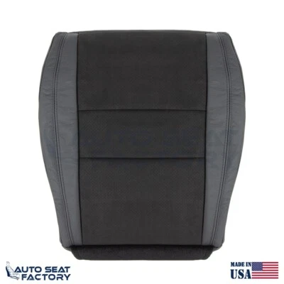 Cubierta de asiento inferior de cuero/gamuza negra para pasajeros Dodge Durango 2016 2017 Foto 1 de 4