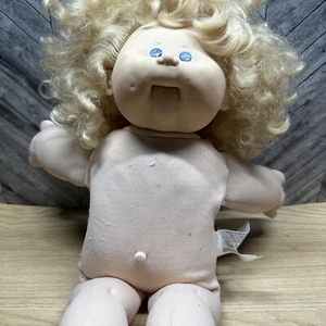 Muñeca de colección 1987 Cabbage Patch Kids Talking Kids cabello rubio ojos azules SIN PROBAR - Imagen 1 de 8