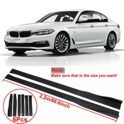 For BMW 5 Series F10 F11 F01 F02 Side Skirt 86.6" Extension Splitter Gloss Black - image 1 of 4