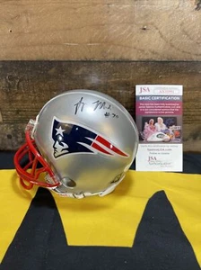 Logan Mankins New England Patriots SIGNIERT AUTO Minihelm AUTO JSA COA - Bild 1 von 4