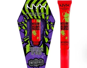 NYX x Beetlejuice Lipgloss (Pomegranate Clout) NEU 🪲❤️ Limited Edition - Bild 1 von 7