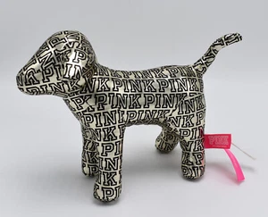 Victoria Secret ROSA 6" Perro Metálico Plateado con Letras Negras Peluche Edición Limitada Raro - Imagen 1 de 3