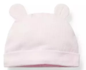 NWT Janie & Jack BEAR EARS Pink Marshmallow Beanie 12 To 18 Months - Picture 1 of 6