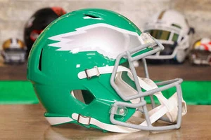 Philadelphia Eagles Riddell Speed Display Helmet - Kelly Green Alternate - Picture 1 of 5