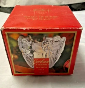 Gorham Engel des Friedens Kristall Windlichthalter Holiday Traditions Weihnachten - Bild 1 von 12