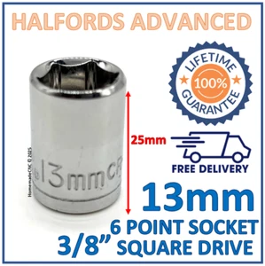 Halfords Advanced 13mm 3/8" Unidad Cuadrada 6 Puntos Enchufe -Nuevo- Garantía de por Vida - Imagen 1 de 7