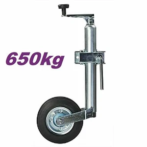 Koło podporowe przyczepy 650kg z korbą, wspornik przyczepy koło podporowe przyczepa / koła / rolnictwo # - Zdjęcie 1 z 3