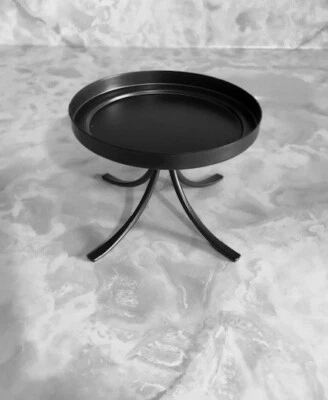 PEDESTAL PARTYLITE NEGRO CON ACABADO GUNMETAL PARA TARROS MANGAS PILARES Y MÁS Foto 1 de 4