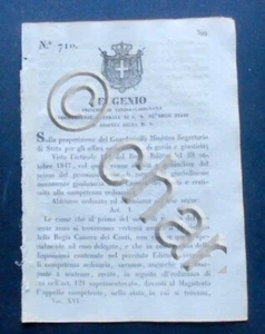 Decreto Eugenio - Abolita la giurisdizione meramente giudiziaria - 1848 - Picture 1 of 1