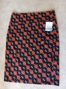 LulaRoe Cassie Rock 2XL neu mit Etikett orange & schwarz klassischer Druck Stretch neu mit Etikett - Bild 1 von 3