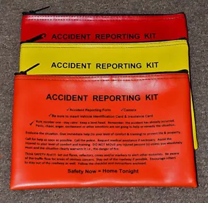 Accident Reporting Kit Automotive Accident Report Bag Vehicle Accident Report - Picture 1 of 2