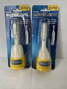 2 Lot Philips Sonicare Advance Standard Size Replacement Brush Head HX4001 NEW - Picture 1 of 2