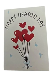 Blank Valentines Day Greeting card- 8x12cm- Happy Hearts Day - Bild 1 von 2