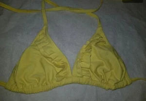 Gorgous yellow F&F halterneck bikini top size 8 B/C - Picture 1 of 1