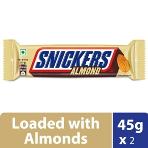 Barra de Chocolate Snickers Llena de Almendras Dulce 45g x 2 Envío Gratis para Regalo - Imagen 1 de 3