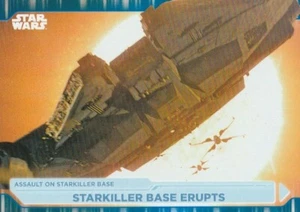 2021 Topps Star Wars Battle Plans Starkiller Base Erupts Blue #100 - Picture 1 of 2
