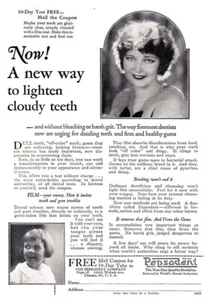 1925 Pepsodent: A New Way to Lighten Cloudy Teeth Vintage Print Ad - Picture 1 of 1