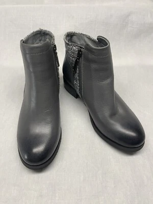 Botas Propet Taneka para mujer nuevas sin caja de cuero carbón cremallera lateral 1,5” tacón talla 7 EE Foto 1 de 4