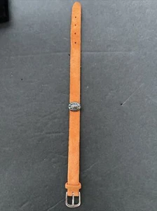 "Perrogativas Suroeste Plata Esterlina Dije Cuero Pulsera Naranja 8""" - Imagen 1 de 5